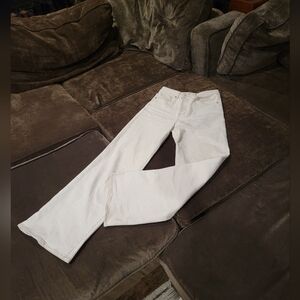 S.O.N.G Women's Cream Wide Leg Jeans
